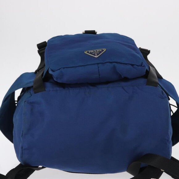 PRADA Backpack Nylon Blue Silver Auth bs31181 main image 11